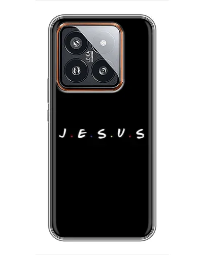 Чехол для Xiaomi 14 Pro с картинкой «Точки веры J.E.S.U.S.»