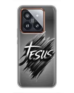 Чехол для Xiaomi 14 Pro с картинкой «Надпись Jesus Graffiti»