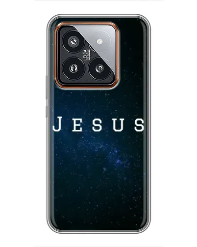 Чехол для Xiaomi 14 Pro с картинкой «Звездное небо Jesus»