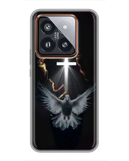 Чехол для Xiaomi 14 Pro с картинкой «Голубь и Свет»