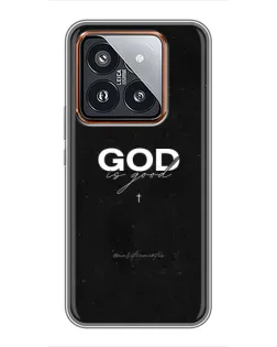 Чехол для Xiaomi 14 Pro с картинкой «GOD — Бог над всем»