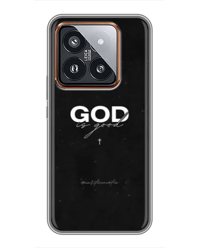 Чехол для Xiaomi 14 Pro с картинкой «GOD — Бог над всем»