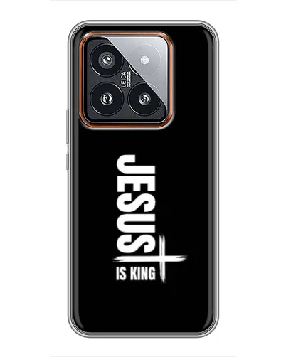 Чехол для Xiaomi 14 Pro с картинкой «Вертикаль веры Jesus»