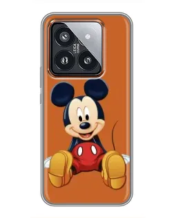 Чехол для Xiaomi 14 Pro с картинкой «Микки отдыхает»