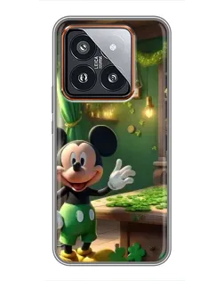 Чехол для Xiaomi 14 Pro с картинкой «Микки в мастерской»