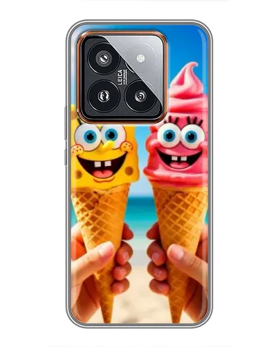 Чехол для Xiaomi 14 Pro с картинкой «Спанч Боб мороженое» Чехол для Xiaomi 14 Pro с картинкой «Спанч Боб мороженое»