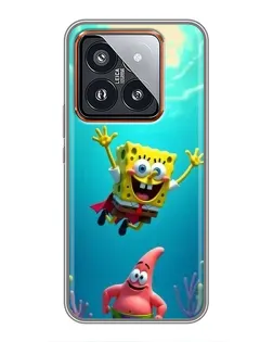 Чохол для Xiaomi 14 Pro з картинкою «Спанч Боб під водою»
