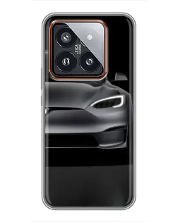 Чехол для Xiaomi 14 Pro с картинкой «Tesla Model S Look» Чехол для Xiaomi 14 Pro с картинкой «Tesla Model S Look»