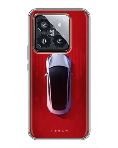 Чехол для Xiaomi 14 Pro с картинкой «Tesla Top View» Чехол для Xiaomi 14 Pro с картинкой «Tesla Top View»