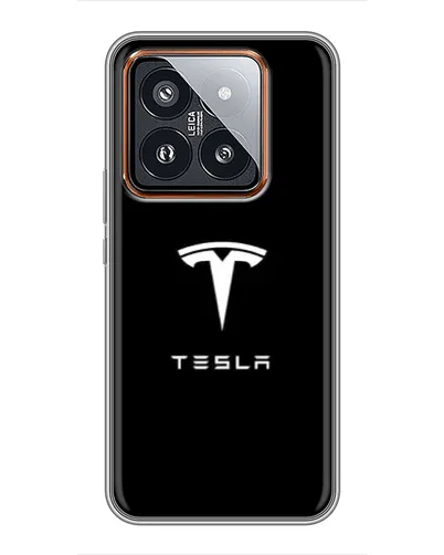Чехол для Xiaomi 14 Pro с картинкой «Tesla White Logo» Чехол для Xiaomi 14 Pro с картинкой «Tesla White Logo»