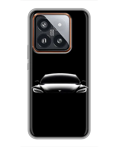 Чехол для Xiaomi 14 Pro с картинкой «Фары Tesla Night» Чехол для Xiaomi 14 Pro с картинкой «Фары Tesla Night»