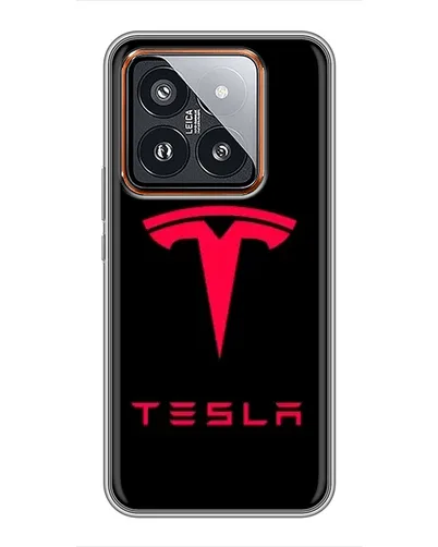 Чехол для Xiaomi 14 Pro с картинкой «Tesla Red Logo» Чехол для Xiaomi 14 Pro с картинкой «Tesla Red Logo»
