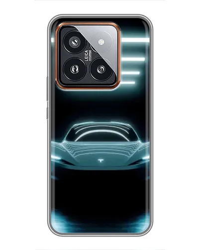 Чехол для Xiaomi 14 Pro с картинкой «Tesla в неоне» Чехол для Xiaomi 14 Pro с картинкой «Tesla в неоне»