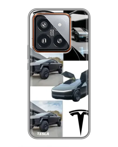 Чехол для Xiaomi 14 Pro с картинкой «Коллаж Cybertruck Tesla» Чехол для Xiaomi 14 Pro с картинкой «Коллаж Cybertruck Tesla»