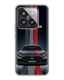 Чехол для Xiaomi 14 Pro с картинкой «Mercedes — белый карбон» Чехол для Xiaomi 14 Pro с картинкой «Mercedes — белый карбон»