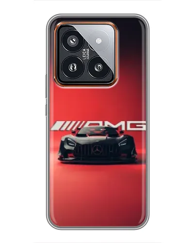 Чехол для Xiaomi 14 Pro с картинкой «Mercedes AMG — красная линия» Чехол для Xiaomi 14 Pro с картинкой «Mercedes AMG — красная линия»