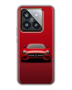 Чехол для Xiaomi 14 Pro с картинкой «Красный Mercedes AMG»