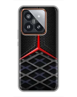 Чехол для Xiaomi 14 Pro с картинкой «Mercedes Carbon Grid»