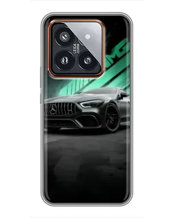 Чехол для Xiaomi 14 Pro с картинкой «Темный Mercedes AMG»