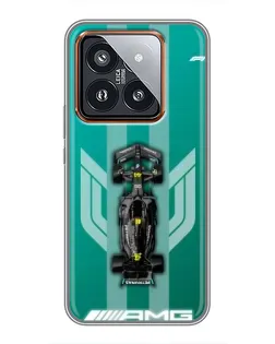 Чехол для Xiaomi 14 Pro с картинкой «Mercedes AMG Petronas»