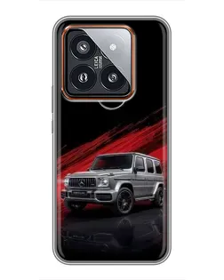 Чехол для Xiaomi 14 Pro с картинкой «Mercedes G-Class красный»