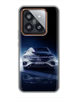 Чехол для Xiaomi 14 Pro с картинкой «Ночной Mercedes EQ»