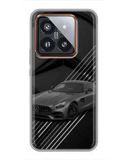 Чехол для Xiaomi 14 Pro с картинкой «Mercedes AMG — графика»