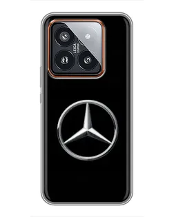 Чехол для Xiaomi 14 Pro с картинкой «Mercedes классический лого»