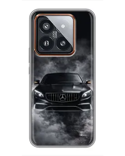 Чехол для Xiaomi 14 Pro с картинкой «Mercedes в дыму»