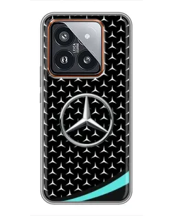 Чехол для Xiaomi 14 Pro с картинкой «Mercedes — бирюзовый акцент»