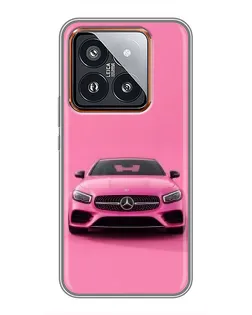 Чохол для Xiaomi 14 Pro з картинкою «Рожевий Mercedes AMG»