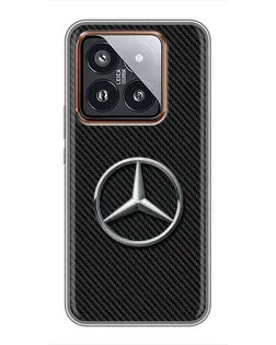 Чохол для Xiaomi 14 Pro з картинкою «Карбоновий Mercedes стиль»