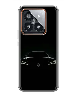Чохол для Xiaomi 14 Pro з картинкою «Mercedes — силует авто»