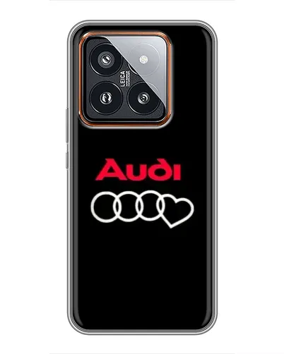 Чехол для Xiaomi 14 Pro с картинкой «Логотип Audi Heart» Чехол для Xiaomi 14 Pro с картинкой «Логотип Audi Heart»