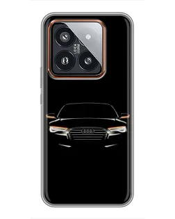 Чехол для Xiaomi 14 Pro с картинкой «Audi — ночной контур»