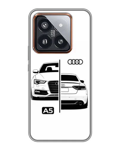 Чехол для Xiaomi 14 Pro с картинкой «Audi — контрастный дизайн» Чехол для Xiaomi 14 Pro с картинкой «Audi — контрастный дизайн»