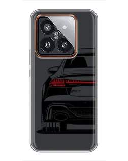 Чехол для Xiaomi 14 Pro с картинкой «Задняя часть Audi — арт»