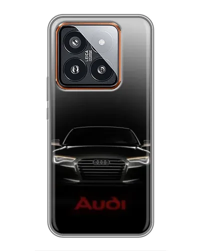 Чехол для Xiaomi 14 Pro с картинкой «Audi — градиентный контур» Чехол для Xiaomi 14 Pro с картинкой «Audi — градиентный контур»