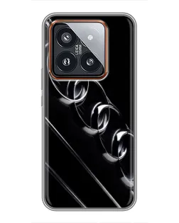 Чехол для Xiaomi 14 Pro с картинкой «Audi — абстрактные кольца»