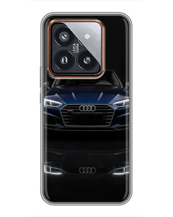 Чехол для Xiaomi 14 Pro с картинкой «Audi — ночное отражение»