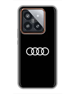 Чехол для Xiaomi 14 Pro с картинкой «Audi White Logo»