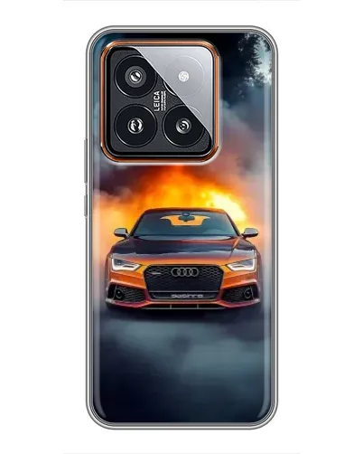 Чехол для Xiaomi 14 Pro с картинкой «Audi в огненном дыму» Чехол для Xiaomi 14 Pro с картинкой «Audi в огненном дыму»