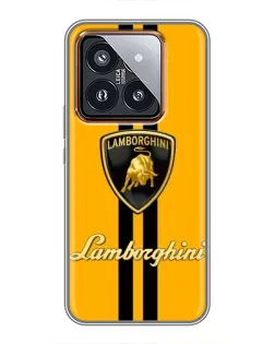 Чехол для Xiaomi 14 Pro с картинкой «Lamborghini Stripe желтый» Чехол для Xiaomi 14 Pro с картинкой «Lamborghini Stripe желтый»
