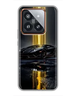 Чохол для Xiaomi 14 Pro з картинкою «Нічний Lamborghini драйв»