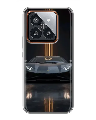 Чохол для Xiaomi 14 Pro з картинкою «Lamborghini золоті лінії»