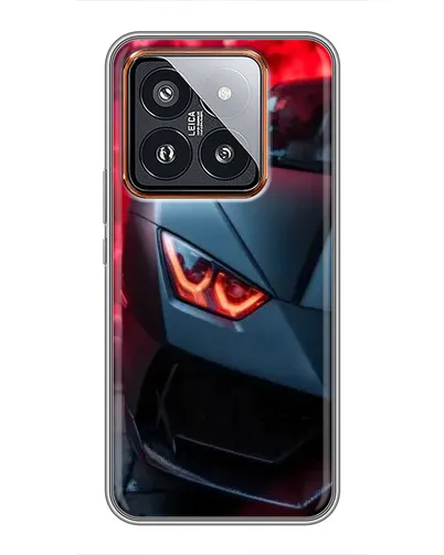 Чохол для Xiaomi 14 Pro з картинкою «Lamborghini червоне сяйво»