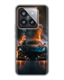 Чохол для Xiaomi 14 Pro з картинкою «Lamborghini димна естетика»