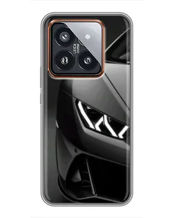 Чохол для Xiaomi 14 Pro з картинкою «Lamborghini фари деталізація»