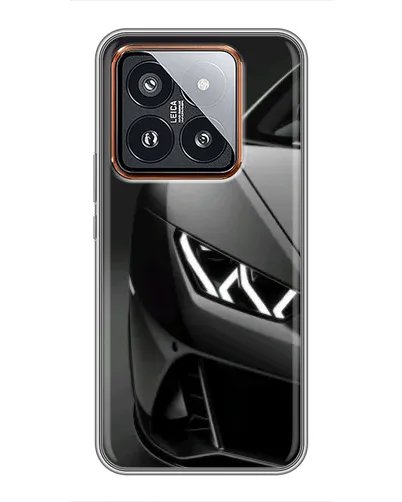 Чохол для Xiaomi 14 Pro з картинкою «Lamborghini фари деталізація»