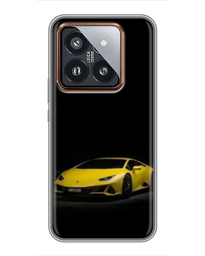 Чохол для Xiaomi 14 Pro з картинкою «Lamborghini жовтий акцент»